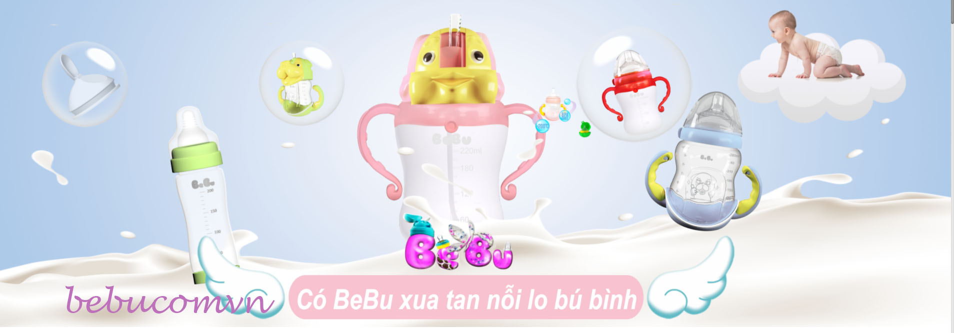 Bebu 1 Luôn Đồng Hành Cùng Mẹ Trong Suốt Quá Trình Sử Dụng Để Giúp Bé Tập Ăn, Tập Uống Và Tập Bú Thành Công Và Tốt Nhất