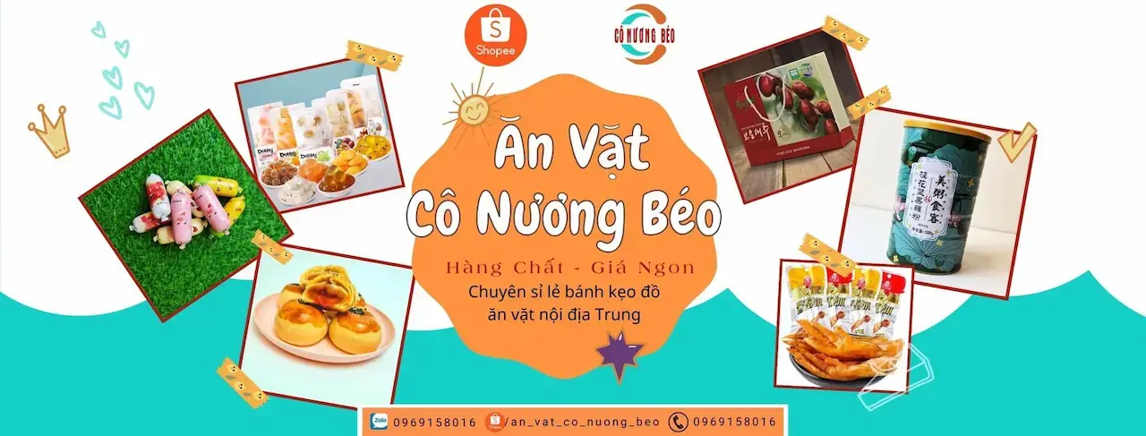 Ăn Vặt Cô Nương Béo 1 Shop Kinh Doanh Mua Bán Bánh Kẹo Và Đồ Ăn Vặt Đa Dạng Đài Loan – Trung Quốc – Việt Nam