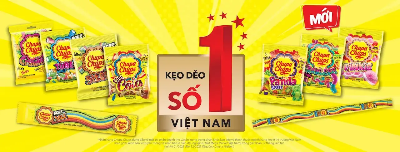 Chupa Chups Kẹo Dẽo Số 1 Việt Nam Với Những Hương Vị Trái Cây Thơm Ngon, Đầy Màu Sắc, Vui Nhộn Và Tận Hưởng Những Niềm Vui Bất Tận