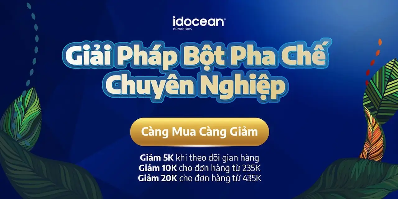 Idocean 1 Nhà Cung Cấp Uy Tín Nguyên Liệu Ngành Pha Chế Cafe Take Away, Trà Sữa Hàng Đầu Ở Vệt Nam