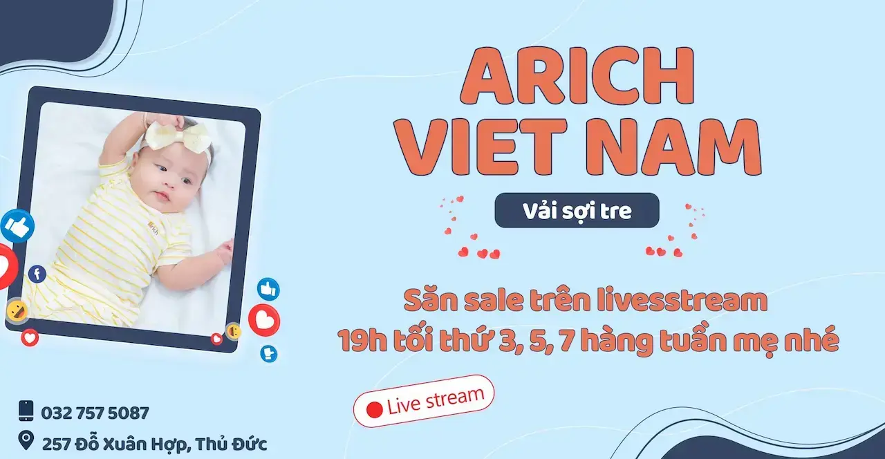 Vải Sợi Tre Cao Cấp Arich Sẽ Là 1 Items Hot Nhất Hiện Nay, Lựa Chọn Tuyệt Vời Mặc Ngủ Cho Con, Đi Chơi, Đi Tiêm Ngừa Tiện Lợi Và Thoải Mái, Đẹp Và An Toàn Cho Làn Da Của Con Yêu.