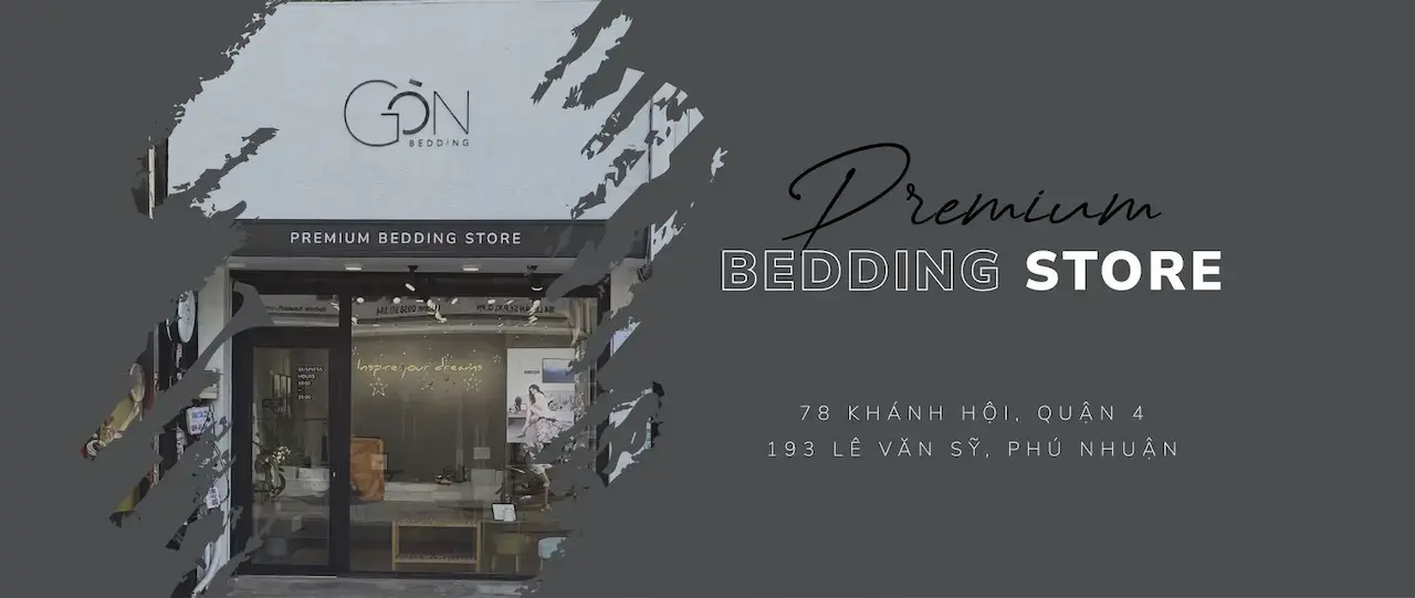 Gòn Bedding Cửa Hàng Chuyên Kinh Doanh Chăn Ga Gối Phong Cách Hiện Đại Vải Cotton 100%-cotton Lụa-lụa Modal Nhập Từ Hàn Quốc, Sản Xuất Tại Việt Nam.