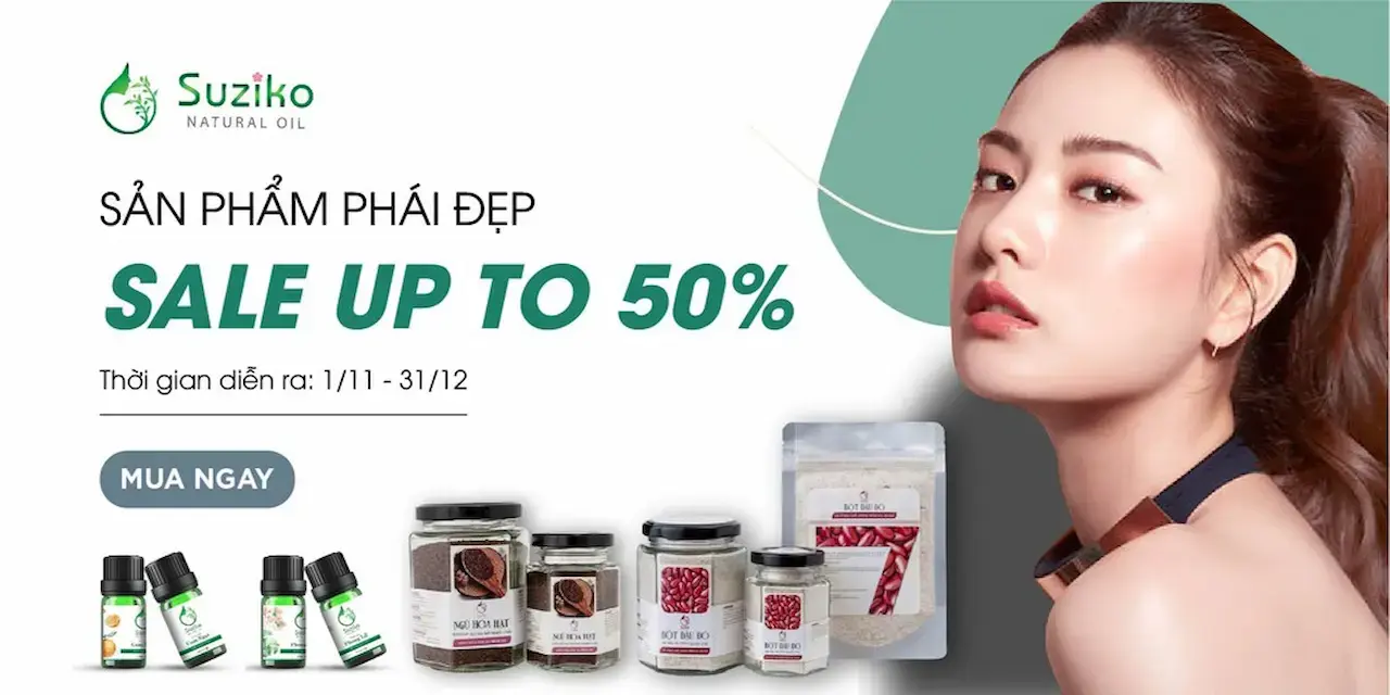 Suziko Natural Cosmetics Chuyên Sản Xuất Và Phân Phối Mỹ Phẩm Tự Nhiên 100% Hữu Cơ Từ Thiên Nhiên Như Bột Trà Xanh, Đậu Bỏ, Cám Gạo, Lô Hội….