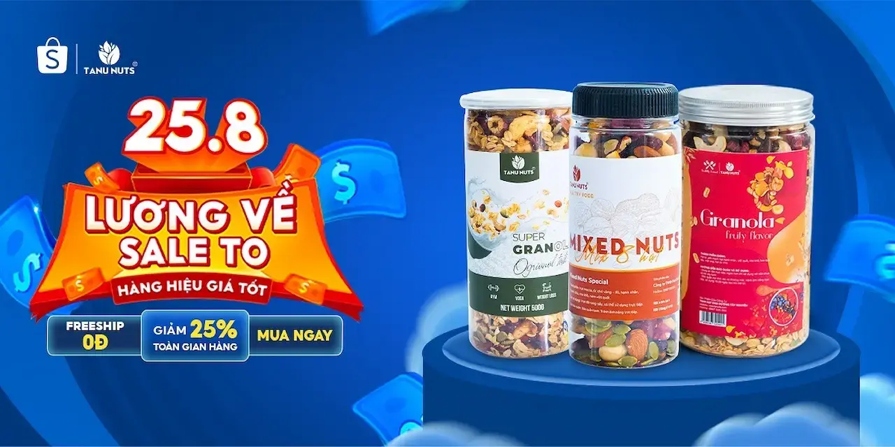 TaNu Nuts Đảm Bảo 100% Sử Dụng Bằng Nguồn Nguyên Liệu Tự Nhiên, Mang Đến Sản Phẩm Thơm Ngon Và Lành Mạnh Cho Khách Hàng.